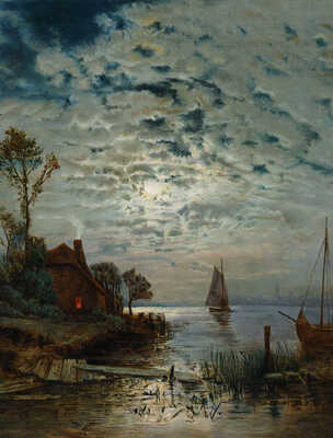 Каразин Николай Николаевич. Лунная ночь. Рыбацкая деревня 